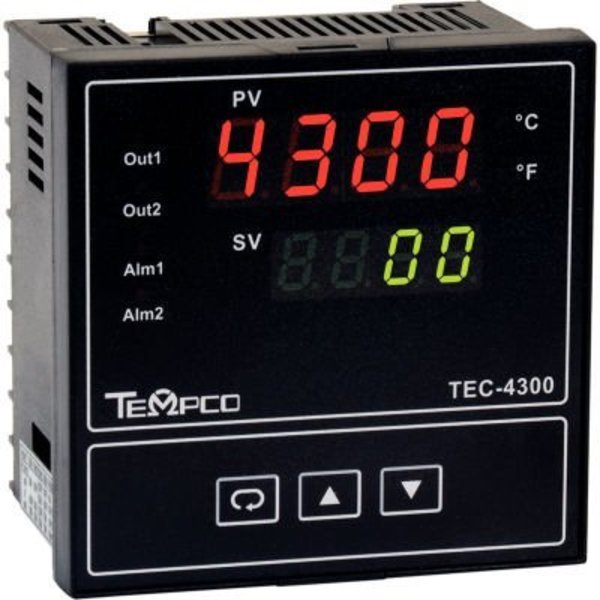 Tempco Temperature Control - 90-264VAC, 1/4Din, SSR/Relay,  TEC55018